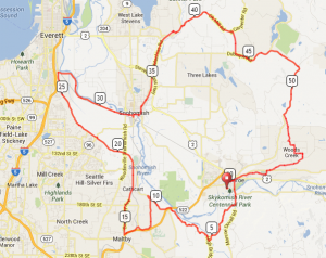 Map of week 13's ride
